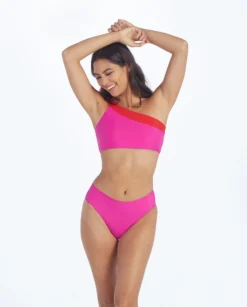 The High Leg Mid Rise Bikini Bottom - Hibiscus -Summer Salt Swim Store 1 ModelFront 13084b5d c033 41a6 a693 2aa3e4782db6