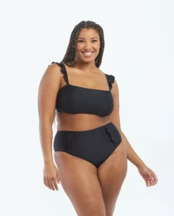 The Ruffle High Leg High Rise Bikini Bottom - Sea Urchin -Summer Salt Swim Store 1 ModelFront 6213d127 795d 4717 83f6 105646571692