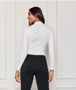 The Extra Soft Long Sleeve Day To Night Bodysuit - White Sand -Summer Salt Swim Store 2 ModelBack 2ffa6282 86bf 44fa b2c2 d24c2a979eda