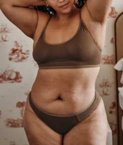 The Feel Free High Rise Brief Underwear - Clay -Summer Salt Swim Store 2 ModelBack 81f8ac2f d81a 4442 a0bb bd539c1f163e