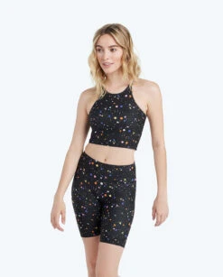 The Do-It-All High Rise Biker Shorts - Paint Splatter In Sea Urchin -Summer Salt Swim Store 3 ModelFullBody 578cbff1 9211 4f49 9cea 94eb29a3c78a