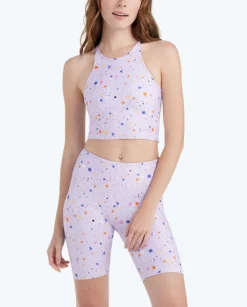The Do-It-All High Rise Biker Shorts - Paint Splatter In Lilac 8 The Do-It-All High Rise Biker Shorts - Paint Splatter In Lilac -Summer Salt Swim Store 3 ModelFullBody d5bc851b c45c 4ef9 9a76 a2e1672bf3a0