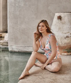 The Ruched Backflip - Bright Watercolor Paisley -Summer Salt Swim Store 4 ModelDetail 0b5710de 0f0b 4ba7 9bb4 977bc7d1bfc8