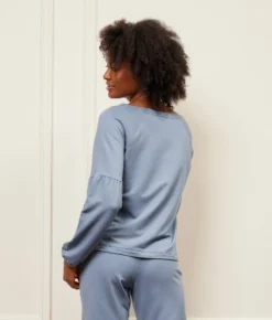 The Softest French Terry Boatneck Pullover - Slate -Summer Salt Swim Store 4 ModelDetail 8cd62e3d 7b98 445c b22b d8be2405bc0f