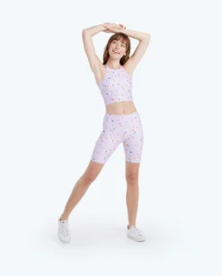 The Do-It-All High Rise Biker Shorts - Paint Splatter In Lilac 9 The Do-It-All High Rise Biker Shorts - Paint Splatter In Lilac -Summer Salt Swim Store 4 ModelDetail bad60923 b1bf 438e 9bd2 8662a7ec3ee4