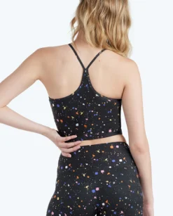 The High Neck Midi Sports Bra Tank - Paint Splatter In Sea Urchin 11 The High Neck Midi Sports Bra Tank - Paint Splatter In Sea Urchin -Summer Salt Swim Store 5 ExtraProductShot 6aba519f ca2c 4fa4 a1b4 a1c7e68e8490