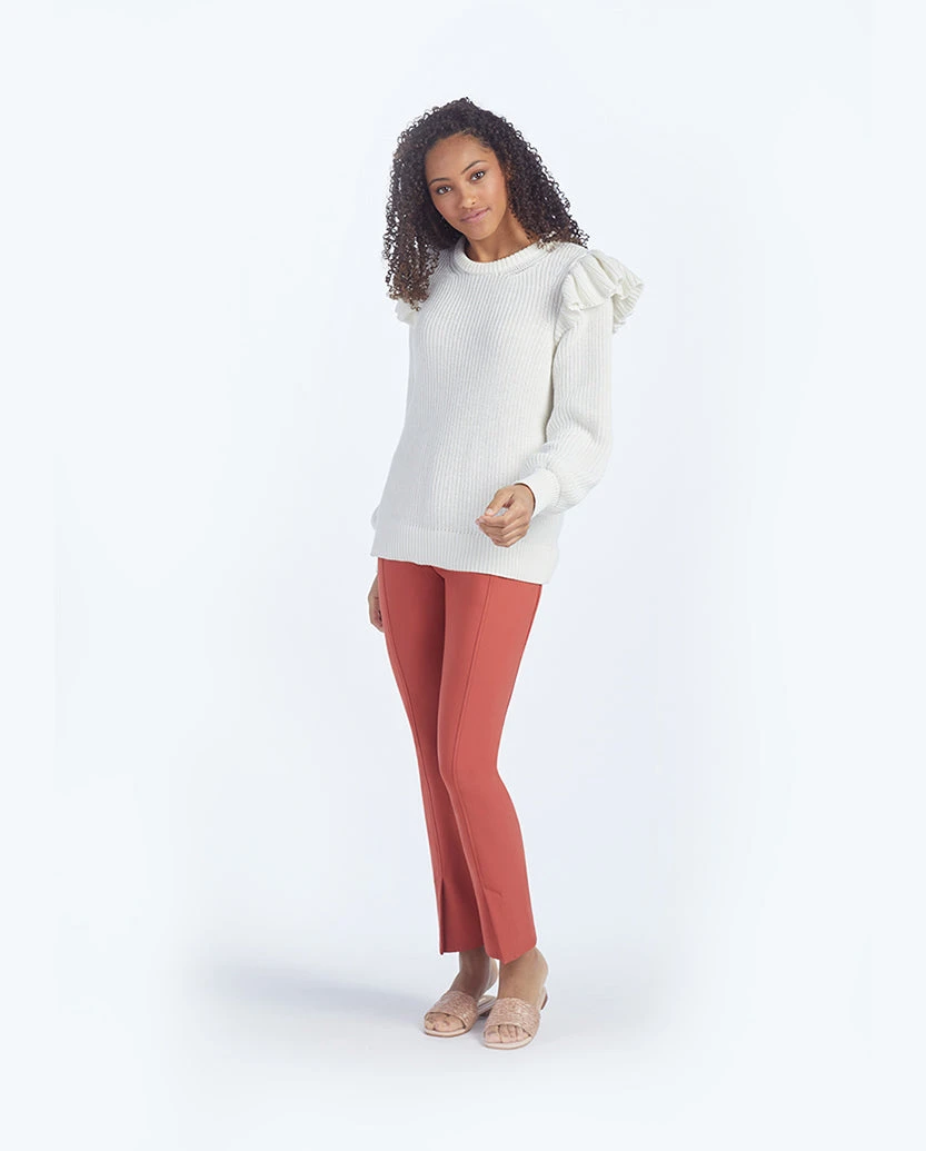 The Multitasking Slit Front Ankle Pant - Terracotta 6 The Multitasking Slit Front Ankle Pant - Terracotta - Image 6