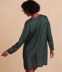 The Cloud 9 Boyfriend Sleep Shirt - Celestial Dot In Eden & Rosewood -Summer Salt Swim Store Back Full TheCloud9BoyfriendSleepShirt BuffaloCheckinDeepSea Gold