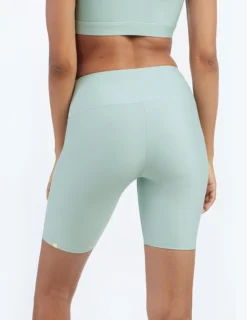 The Do-It-All High Rise Biker Shorts - Sage 11 The Do-It-All High Rise Biker Shorts - Sage -Summer Salt Swim Store BikerShort Sage ModelDetailBack