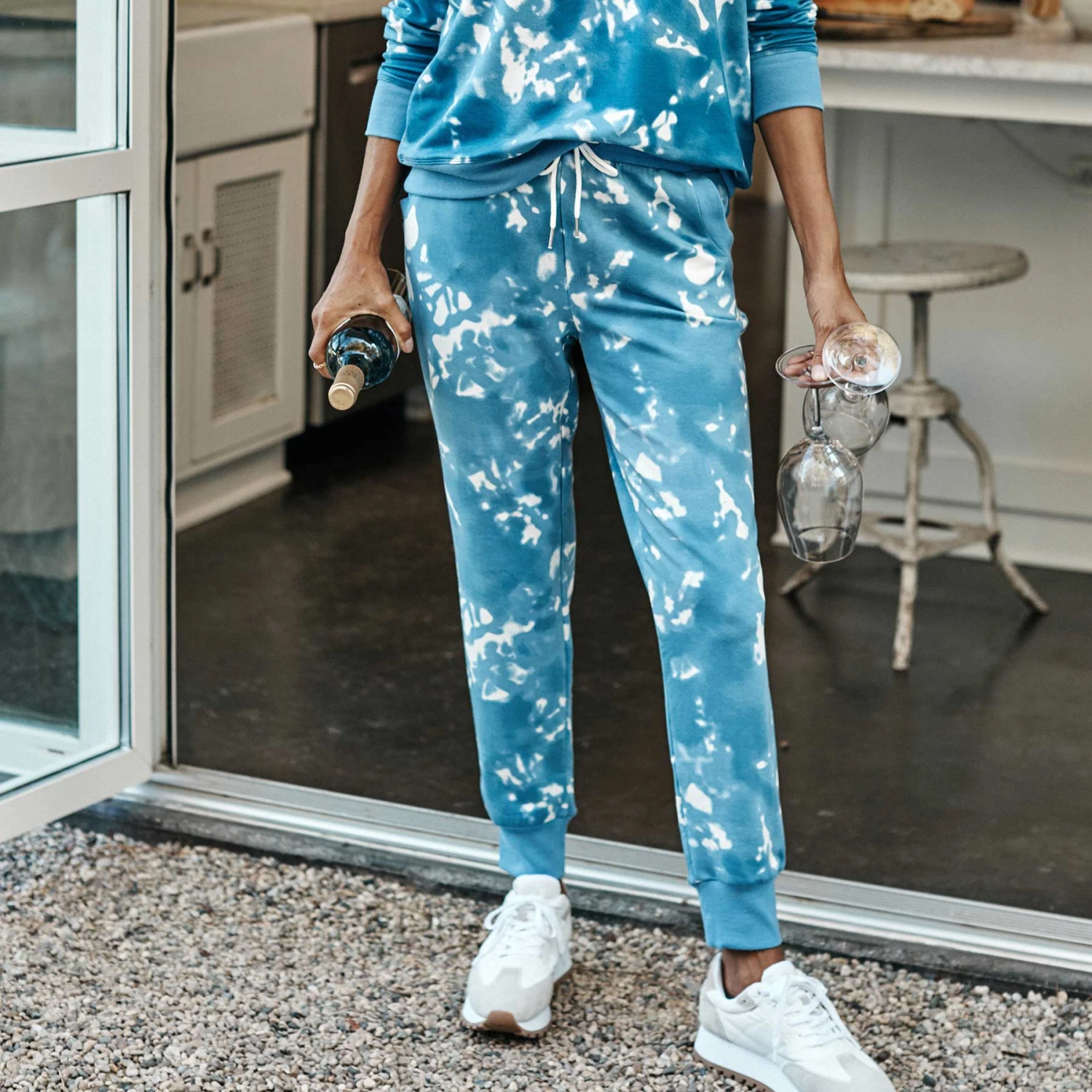 The Softest French Terry Jogger - Blue Horizon Tie Dye 2 The Softest French Terry Jogger - Blue Horizon Tie Dye - Image 2