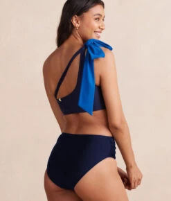 The Bow-Shoulder Ruched Sidestroke Bikini Top - Pacific & Deep Sea 5 The Bow-Shoulder Ruched Sidestroke Bikini Top - Pacific & Deep Sea -Summer Salt Swim Store Bow ShoulderRuchedSidestrokeBikiniTop Twilight DeepSea 3Back f29e571e 18b1 4ae3 8006 b1e71689caca