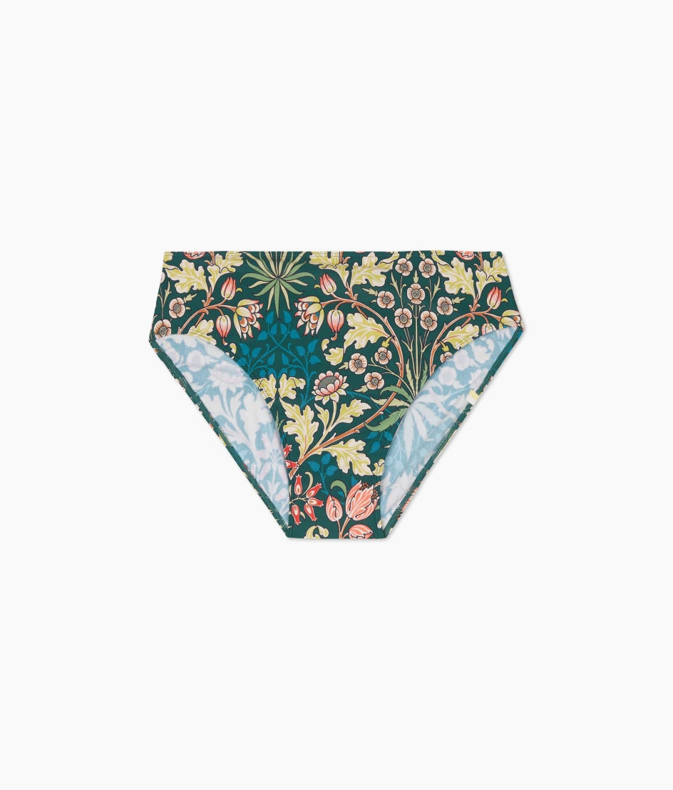 The Classic Mid-Rise Bikini Bottom - Hyacinth In Sunburst & Teal 4 The Classic Mid-Rise Bikini Bottom - Hyacinth In Sunburst & Teal - Image 4