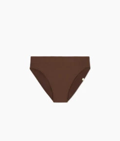 The Classic Mid-Rise Bikini Bottom - Mocha -Summer Salt Swim Store Classic Mid Rise Bikini Bottom Mocha FLAT
