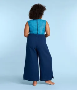 The Cloud Gauze Wide-Leg Pants - Deep Sea -Summer Salt Swim Store CloudGauzeWide LegPantsDeepSeaBack2