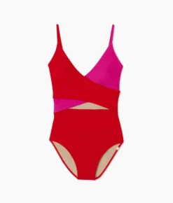 The Long Torso Sea Breeze Cutout One-Piece - Lava & Hibiscus -Summer Salt Swim Store CrissCross Lava Hibiscus 0b35b46f 03d9 430e ad57 cc83fbccd14b