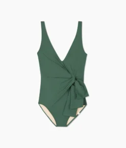 The DreamDrape Bow Backflip - Olive 12 The DreamDrape Bow Backflip - Olive -Summer Salt Swim Store DreamDrape Bow Backflip Olive FLAT