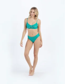 The Limited-Edition High Leg Mid Rise Bikini Bottom - Seaglass Dot 11 The Limited-Edition High Leg Mid Rise Bikini Bottom - Seaglass Dot -Summer Salt Swim Store ExtraProductShot 51