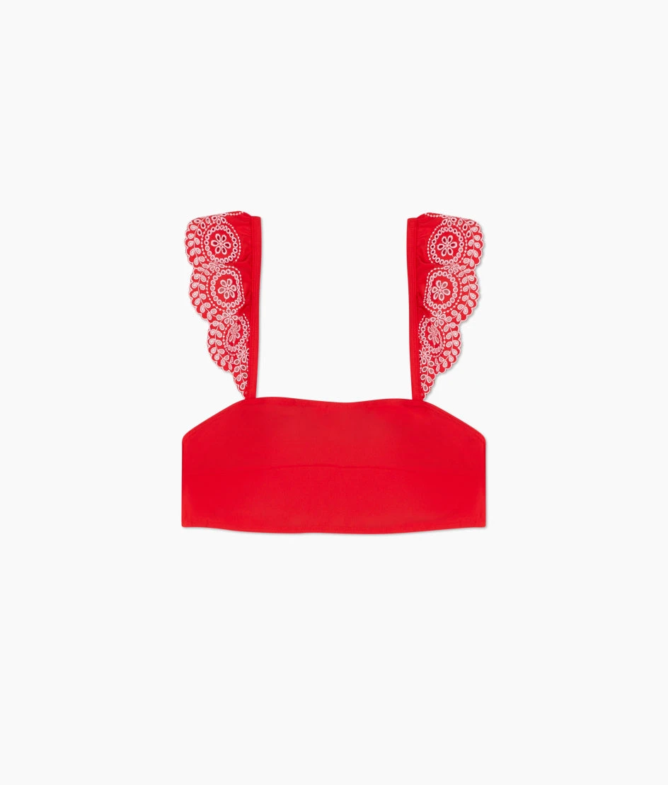 The Eyelet Ruffle Oasis Top - Lava 5 The Eyelet Ruffle Oasis Top - Lava - Image 5