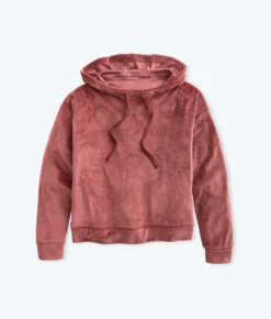 The Plush Velour Hoodie - Rosewood -Summer Salt Swim Store FlatLay 2022 01 19T103131.768