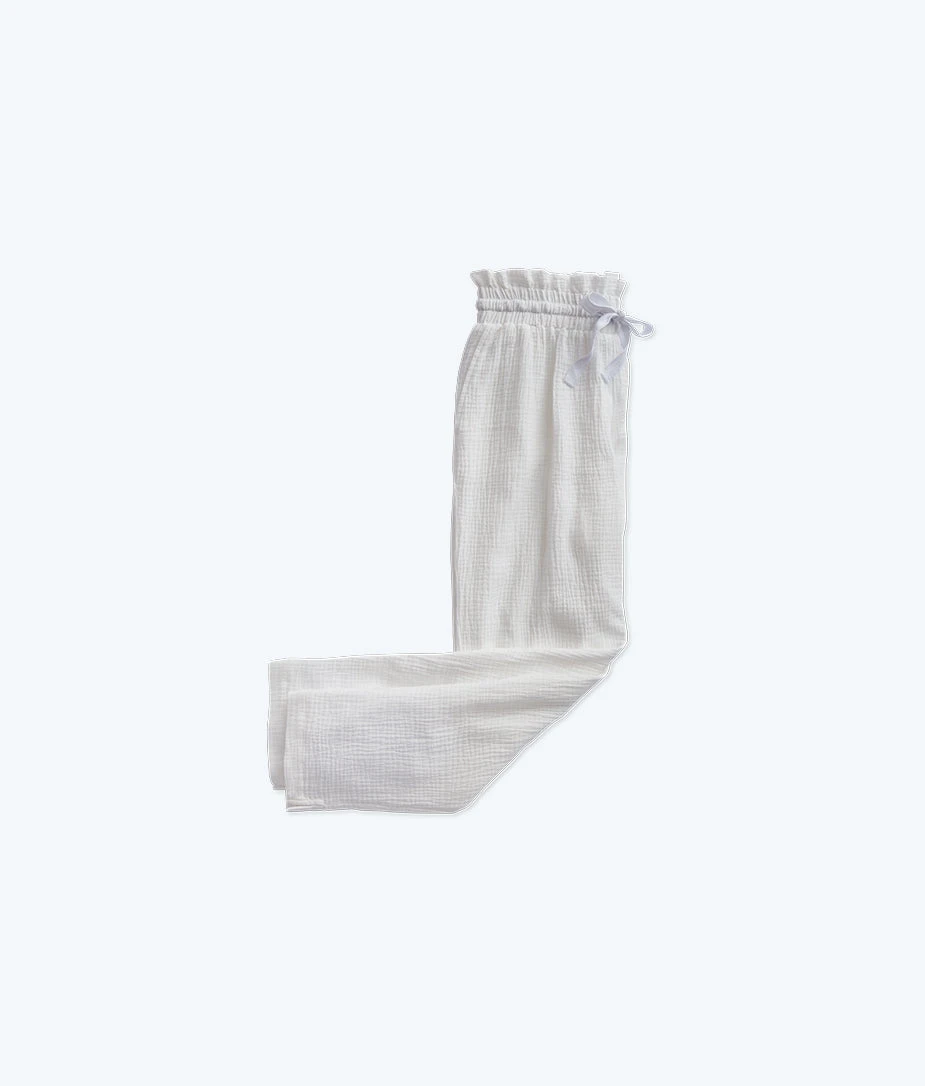 The Going Places Gauze Drawstring Pant - White Sand 2 The Going Places Gauze Drawstring Pant - White Sand - Image 2