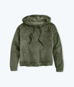 The Plush Velour Hoodie - Olive -Summer Salt Swim Store FlatLay1 10 43c13bdd 9d36 4f20 8411 16308834b3de