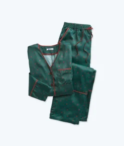 The Cloud 9 Silky Pajama Set - Celestial Dot In Eden & Rosewood -Summer Salt Swim Store FlatLay4 4cefbf4d ad0c 4de6 92e4 ab2db92e11e2