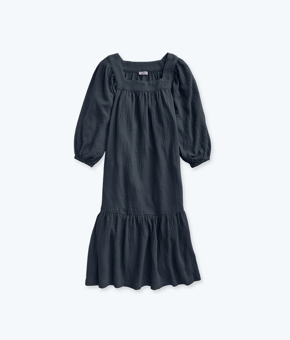 The Going Places Gauze Midi Dress - Midnight 2 The Going Places Gauze Midi Dress - Midnight - Image 2