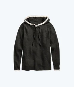 The Coziest Cashmere Blend Hoodie - Charcoal & White Sand -Summer Salt Swim Store FlatLay a13bef7c adff 4d3f ab37 4968aa20cf8a