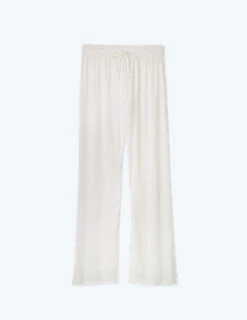 The Palazzo Pant With Ties - White Sand