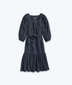 The Going Places Gauze Midi Dress - Midnight