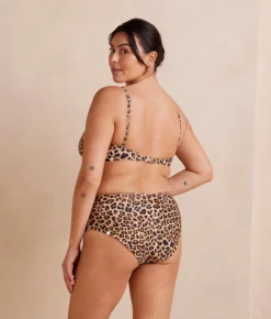 The High Leg High Rise Bottom - Leopard -Summer Salt Swim Store HighLegHighRiseBottom Leopard Back