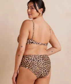 The High Leg High Rise Bottom - Leopard -Summer Salt Swim Store HighLegHighRiseBottom Leopard Back Crop