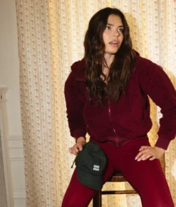 The High Pile Eco Short Fleece Jacket - Pinot -Summer Salt Swim Store High Pile Eco Short Fleece Jacket Pinot 3