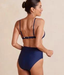 The Lace-Up High Leg High Rise Bikini Bottom - Deep Sea 8 The Lace-Up High Leg High Rise Bikini Bottom - Deep Sea -Summer Salt Swim Store Lace UpHighLegHighRiseBottom DeepSea Back Crop