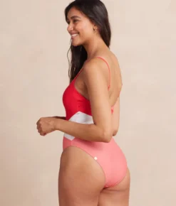 The Marina - Grapefruit & Coral & White Sand -Summer Salt Swim Store MarinaGrapefruitCoralWhiteSandBack