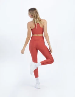 The Do-It-All High Rise Full Length Leggings - Terracotta -Summer Salt Swim Store ModelBack 43