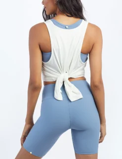 The Convertible Split Back Tank - White Sand 11 The Convertible Split Back Tank - White Sand -Summer Salt Swim Store ModelDetailBack 17c51379 a8dc 4512 b130 0476e371d193