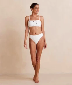 The Oasis Bikini Top - Small Scatter Stars In White Sand -Summer Salt Swim Store OasisBikiniTop SmallScatterStarsinWhiteSand Front Full