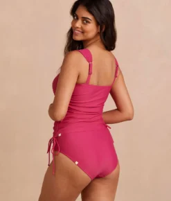 The Ruched High Leg High Rise Bottom - Spritz 9 The Ruched High Leg High Rise Bottom - Spritz -Summer Salt Swim Store PDP Ruched HLHR Spritz Back Crop