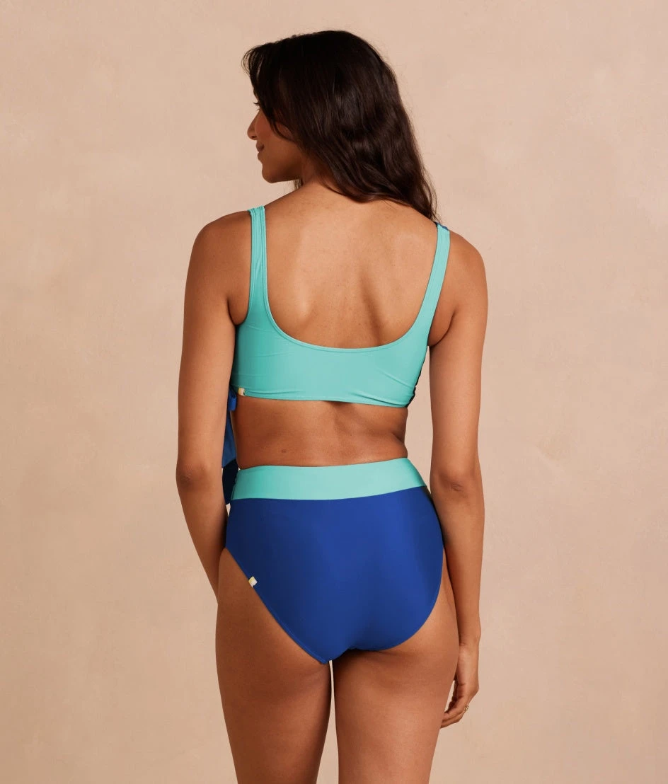 The Perfect Wrap Bikini Top - Aqua & Lapis 3 The Perfect Wrap Bikini Top - Aqua & Lapis - Image 3