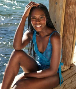 The Long Torso Perfect Wrap One Piece - Mixed Gingham In Calypso & Deep Sea 9 The Long Torso Perfect Wrap One Piece - Mixed Gingham In Calypso & Deep Sea -Summer Salt Swim Store PWOPMixedGinghaminDeepSea CalypsoLifestyle2 032fb117 5180 4c01 b033 ad8a6c72a2b8