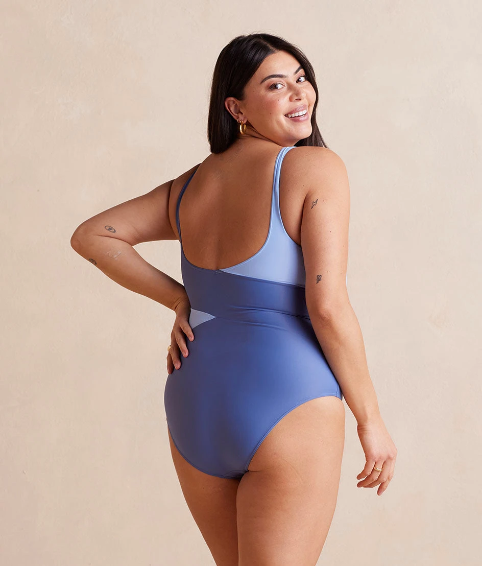 The Perfect Wrap One-Piece - Sky & Blue Mountain 9 The Perfect Wrap One-Piece - Sky & Blue Mountain - Image 9