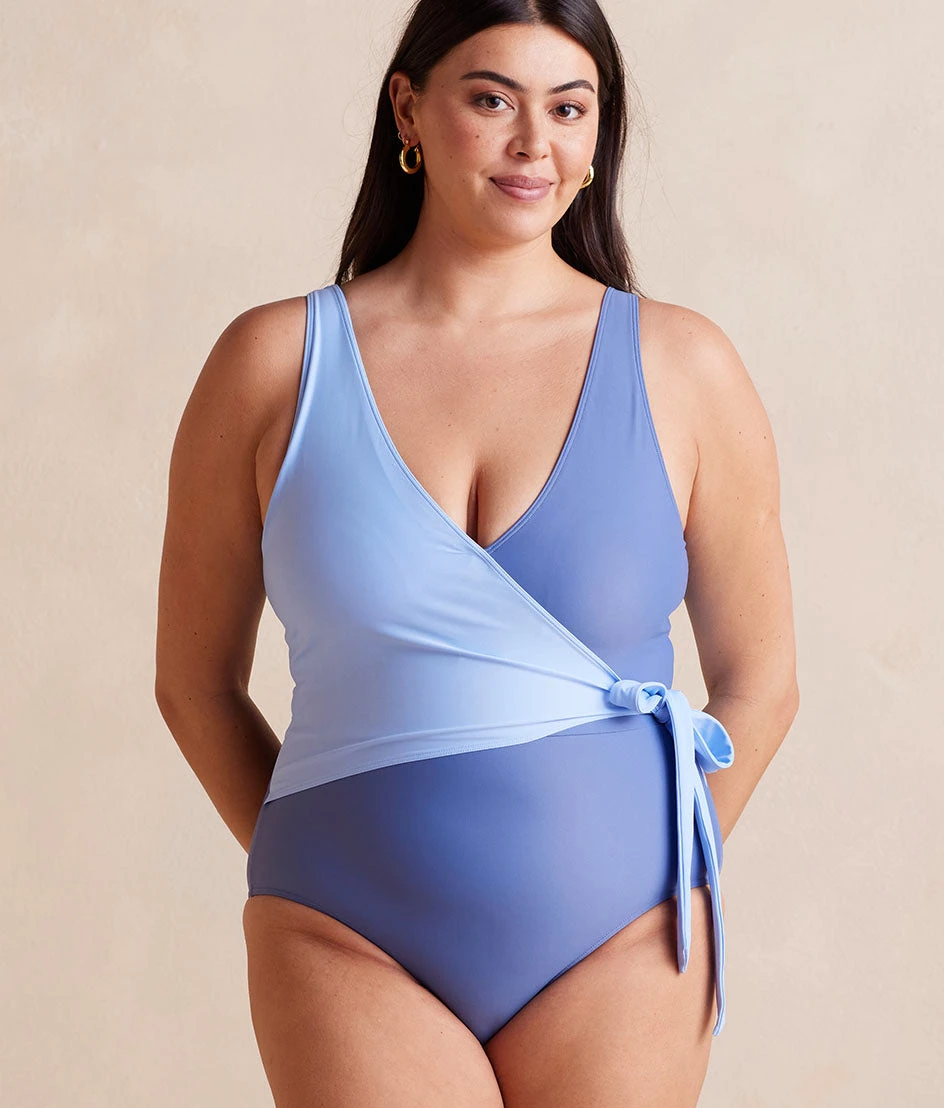 The Perfect Wrap One-Piece - Sky & Blue Mountain 5 The Perfect Wrap One-Piece - Sky & Blue Mountain - Image 5