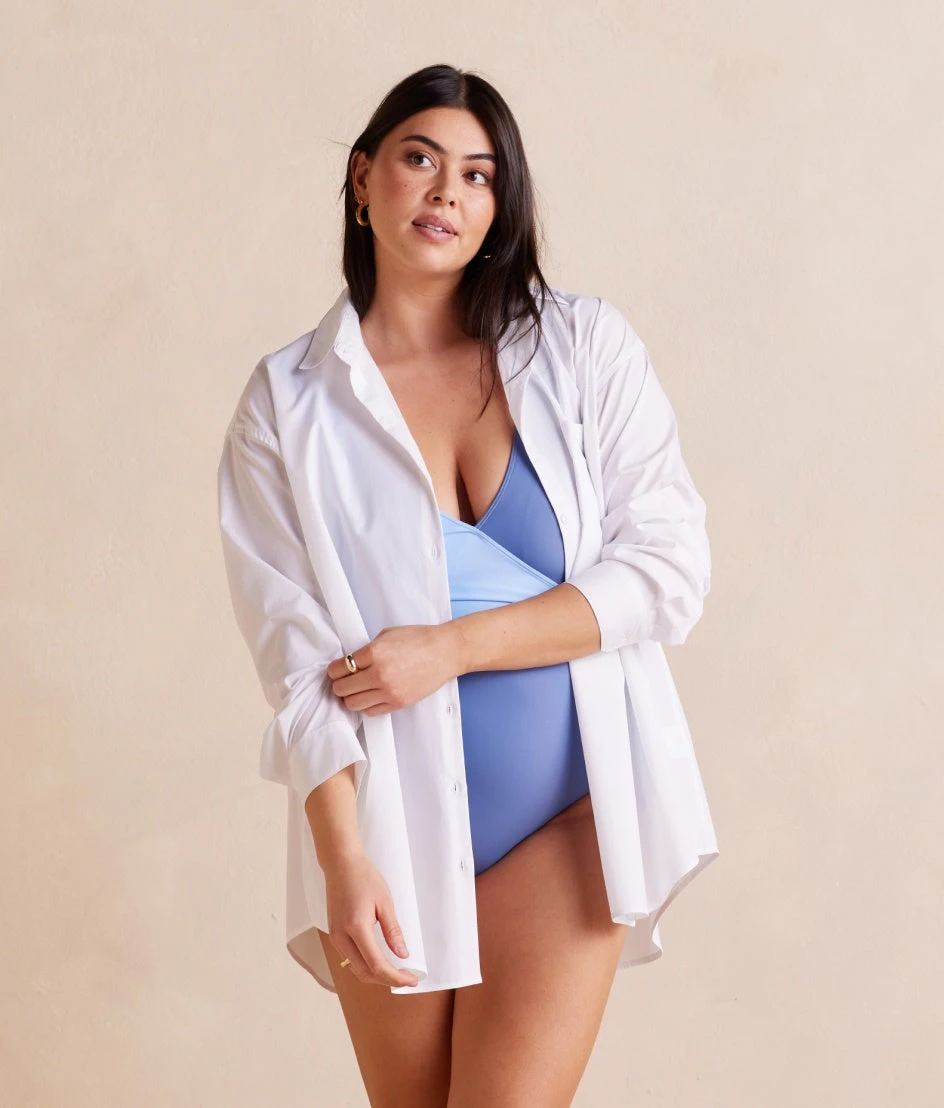 The Perfect Boyfriend Shirt - White Sand 5 The Perfect Boyfriend Shirt - White Sand - Image 5