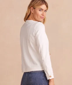 The Icon Ponte Jacket - White Sand -Summer Salt Swim Store Ponte Jacket Back Crop