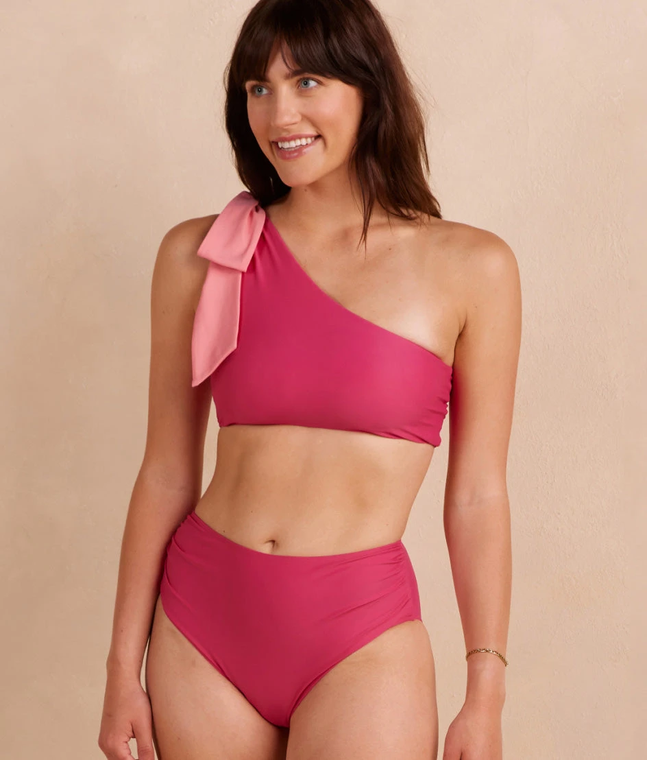 The Ruched High Leg High Rise Bottom - Spritz 2 The Ruched High Leg High Rise Bottom - Spritz - Image 2