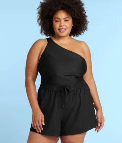 The High Tide Swim Shorts - Sea Urchin 10 The High Tide Swim Shorts - Sea Urchin -Summer Salt Swim Store RuchedSwimSkirtSeaUrchinFront1