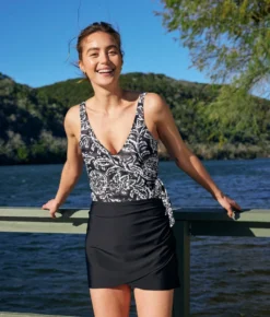 The Ruched Swim Skirt - Sea Urchin 11 The Ruched Swim Skirt - Sea Urchin -Summer Salt Swim Store RuchedSwimSkirtSeaUrchinLifestyle1