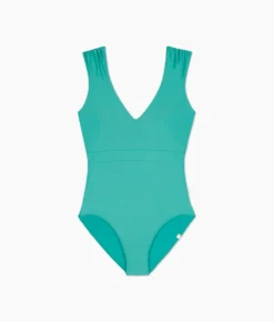 The Ruched Backflip - Ocean Jade -Summer Salt Swim Store Ruched Backflip Spring Green FLAT