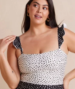 The Ruffle Oasis - On The Dot -Summer Salt Swim Store RuffleOasisBikiniOntheDotDetail1